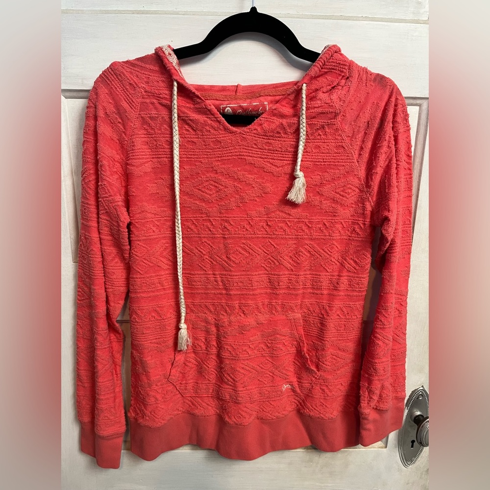 Size small peachy pink colored western wear hoodie